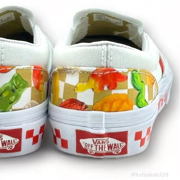 KIDS VANS X HARIBO GUMMY BEAR CLASSIC SLIP-ON SHOES, SIZE US 12.5