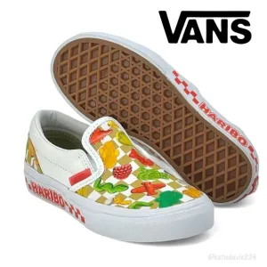 KIDS VANS X HARIBO GUMMY BEAR CLASSIC SLIP-ON SHOES, SIZE US 12.5
