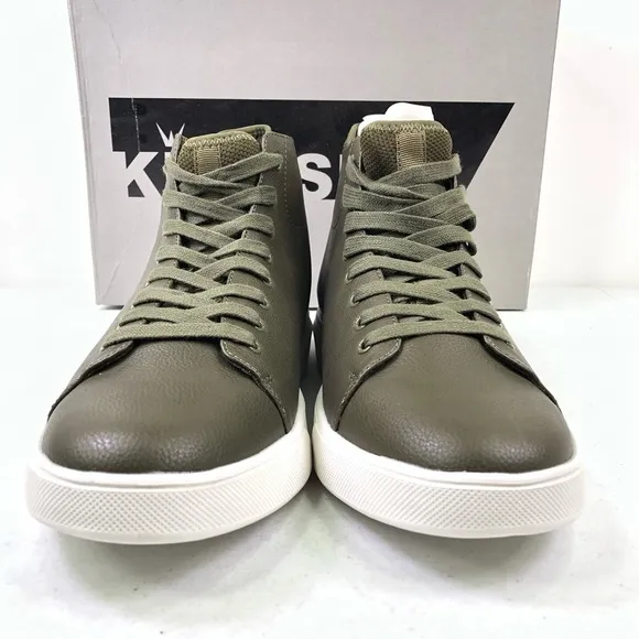 Kingside William Olive High Top Army Sneaker Shoes