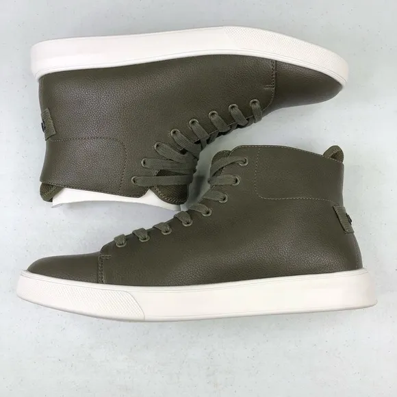 Kingside William Olive High Top Army Sneaker Shoes