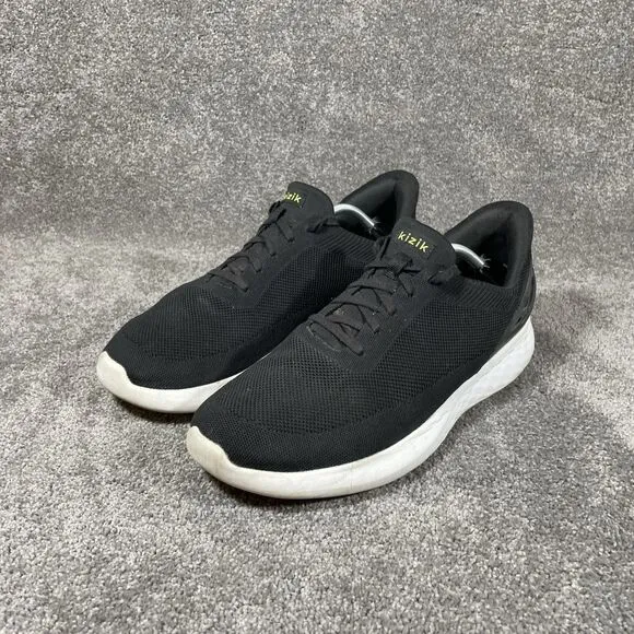 Kizik Athens Hands Free Slip On Black White Athletic Sneakers Shoes Mens Size 13
