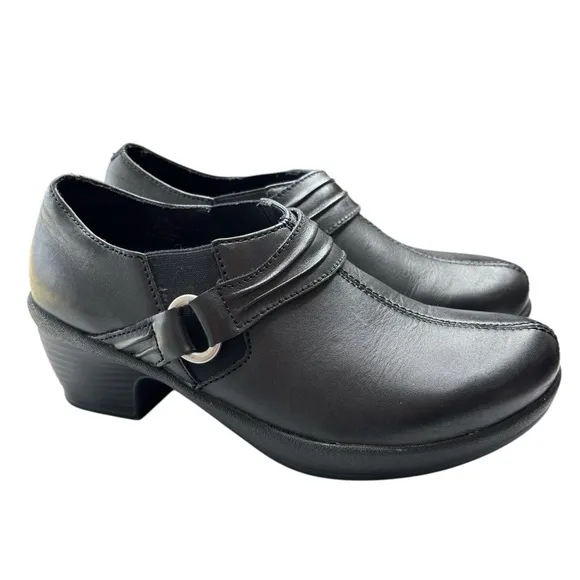 Klogs Footwear Boca Women’s Comfort Clogs Shoes Size 8.5 Black Leather Academia