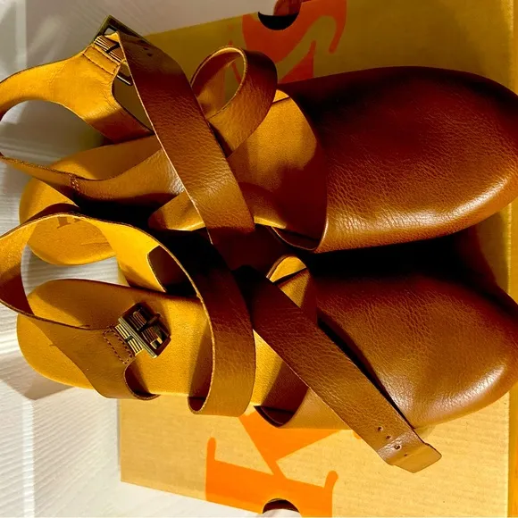 Korks Women's Evah Clog Women's Shoes brown Size 10 Pure Leather!!!