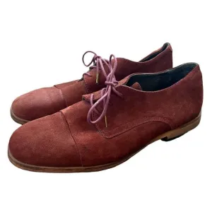 KSUBI Mens Burgundy Suede Lace Up Oxfords Shoes - Size 43 EUR Made in Portugal