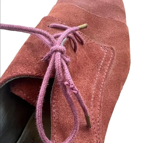 KSUBI Mens Burgundy Suede Lace Up Oxfords Shoes - Size 43 EUR Made in Portugal