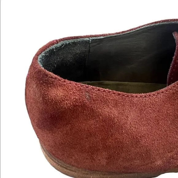 KSUBI Mens Burgundy Suede Lace Up Oxfords Shoes - Size 43 EUR Made in Portugal