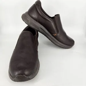 Kuru Slip-On Loafer Shoes 10.5 M Brown Leather Comfort Walk Cushion Arch Support