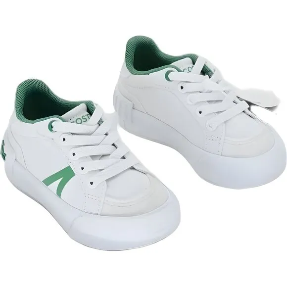 Lacoste Boys L004 Sneaker in White Size 5 Baby - Fast Shipping