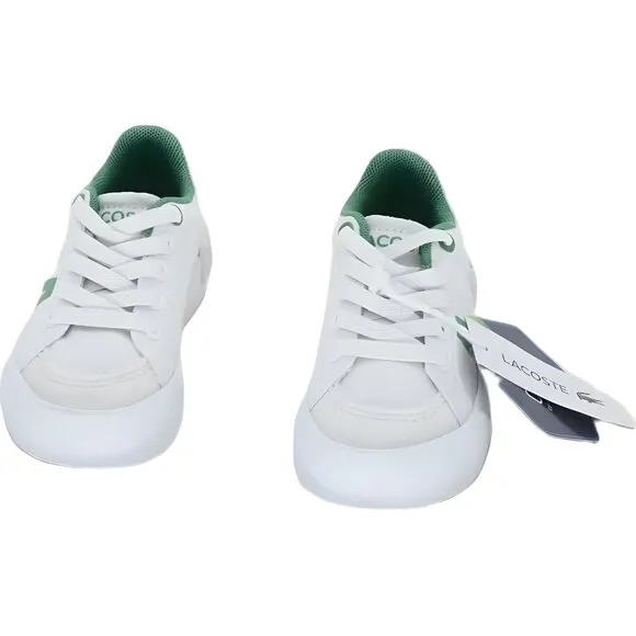 Lacoste Boys L004 Sneaker in White Size 5 Baby - Fast Shipping