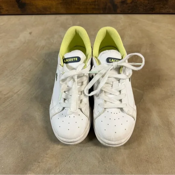 Lacoste sneakers kid's 1 low top streetwear preppy white navy lime green shoes