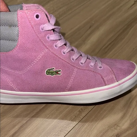 Lacoste Women's Pink High-Top Sneakers SIZE 7