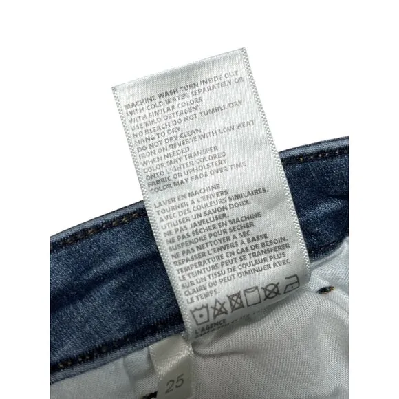 LAgence Womens High-Rise Skinny Jeans Size 25 Dark Wash Stretch Denim