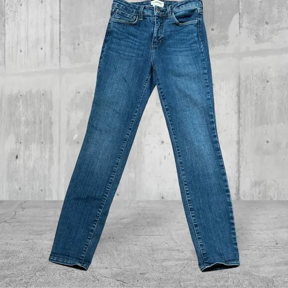 LAgence Womens High-Rise Skinny Jeans Size 25 Dark Wash Stretch Denim