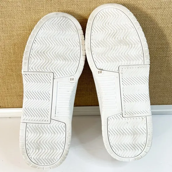Le Tigre White Leather Tompkins Court Sneakers Size 8