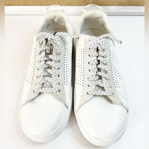 Le Tigre White Leather Tompkins Court Sneakers Size 8