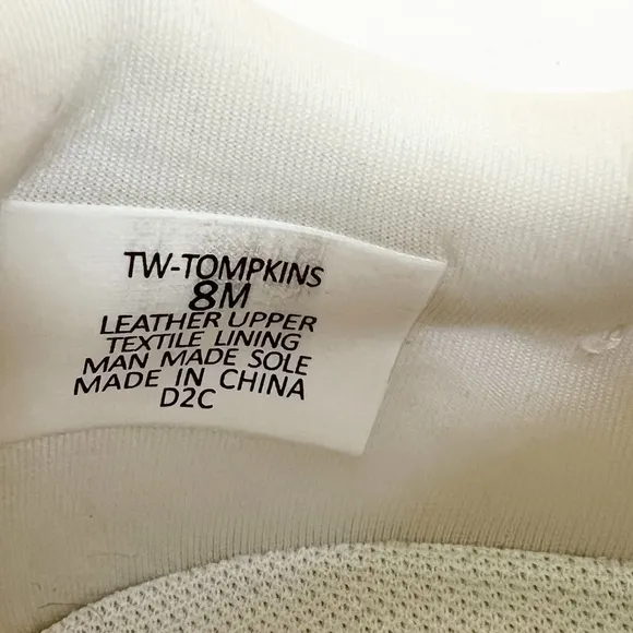 Le Tigre White Leather Tompkins Court Sneakers Size 8