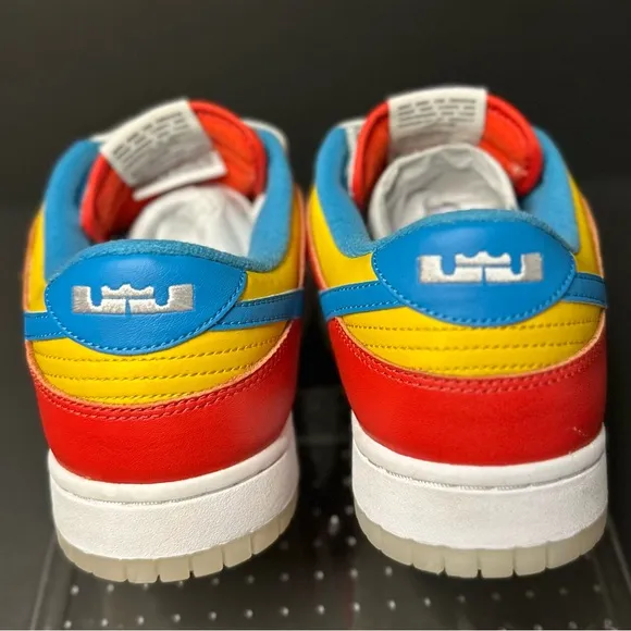 LeBron James x Fruity Pebbles x Nike Dunk Low QS Sz 10 DH8009 600 NWOB Sneakers