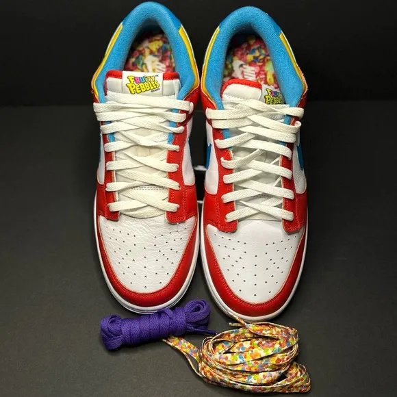 LeBron James x Fruity Pebbles x Nike Dunk Low QS Sz 10 DH8009 600 NWOB Sneakers