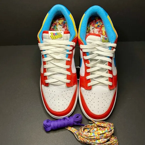 LeBron James x Fruity Pebbles x Nike Dunk Low QS Sz 10 DH8009 600 NWOB Sneakers