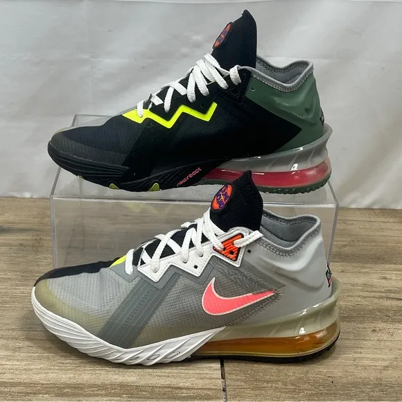Lebron XVIII Low Smoke Gray/Sunset Pulse Size 8 Shoes