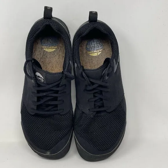 LEMS Primal Zen Shoes Mens 12.5 Womens 14 Asphalt Black Barefoot Comfort Cork