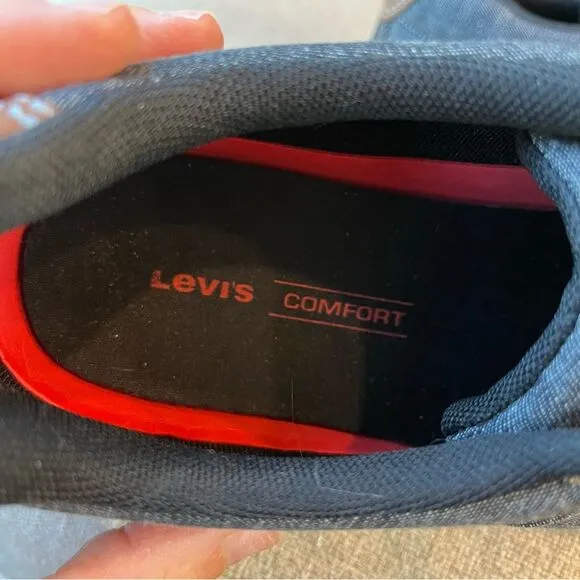 Levi’s Mens Turner Black Chambray Lace Up Sneakers size 10.5
