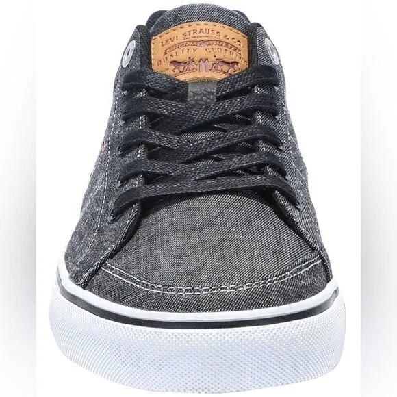 Levi’s Mens Turner Black Chambray Lace Up Sneakers size 10.5