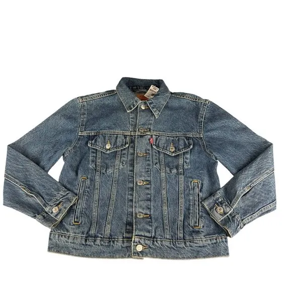 Levi's Original Medium Blue Button Up Denim Jacket Women's Size Small