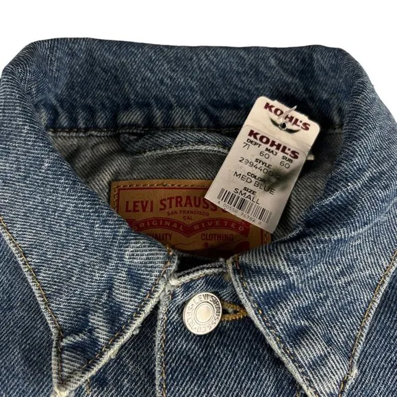 Levi's Original Medium Blue Button Up Denim Jacket Women's Size Small
