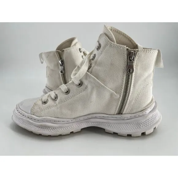Limi Feu x Mihara Yasuhiro Twisted Sneakers Sz 37 White High Top