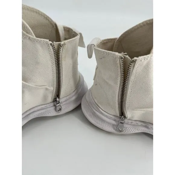 Limi Feu x Mihara Yasuhiro Twisted Sneakers Sz 37 White High Top