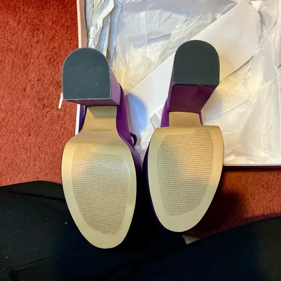 Lisa Vicky Elegant Purple Satin Women's Platform Shoes