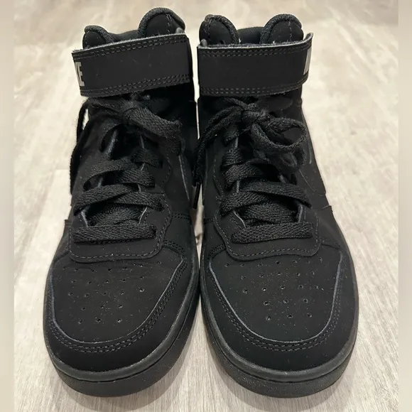 Literally perfect Nike Court Borough Mid 2 PS 'Triple Black’