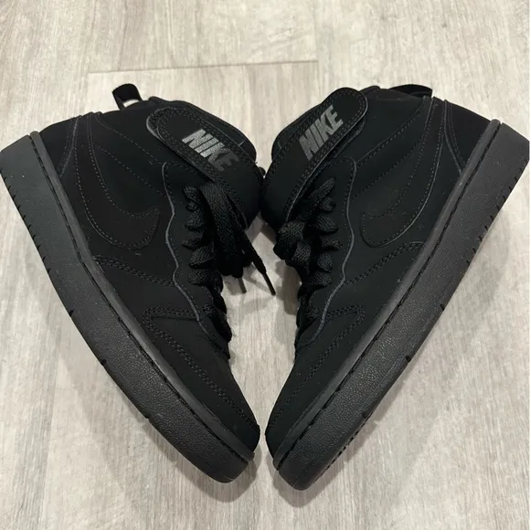 Literally perfect Nike Court Borough Mid 2 PS 'Triple Black’