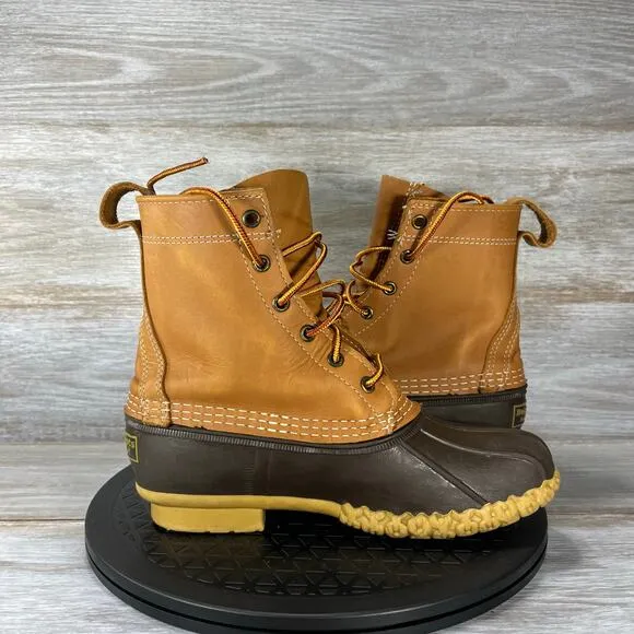 LL Bean 6 Women’s Inch Leather Duck Boots Waterproof Snow Brown Size 6 M