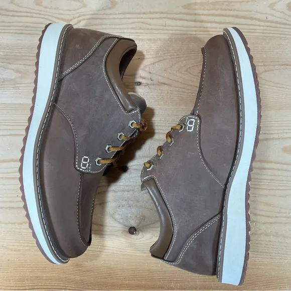LL Bean Stonington Shoes Moc-Toe Leather Shoes # 507140Men’s 8.5 WIDE Brown
