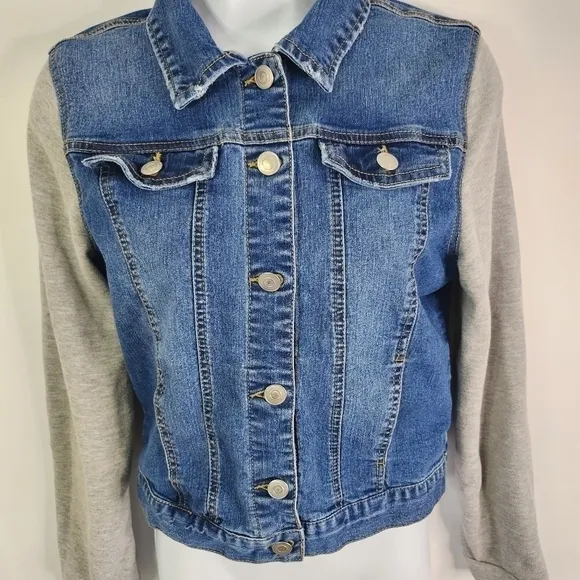 LOVE TREE DENIM Cropped Jean Jacket Women's Medium