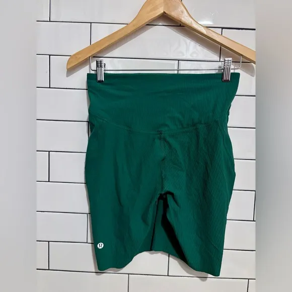 Lululemon Base Pace high rise, ribbed shorts Forrest Evergreen 6