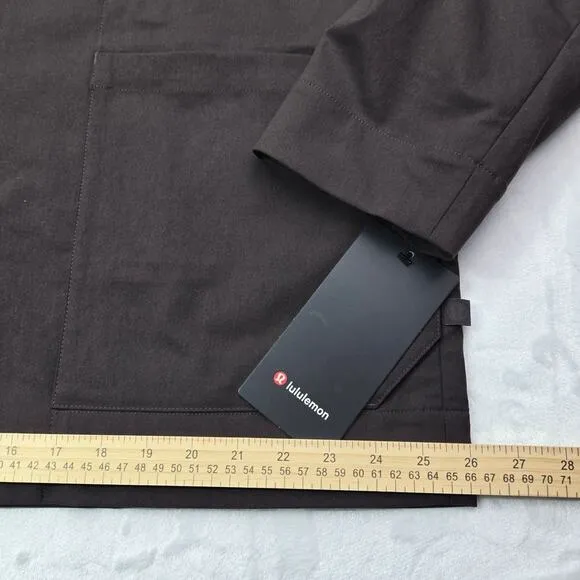 Lululemon Relaxed Fit Twill Mens Blazer XL Three Button Espresso Sports Coat NWT