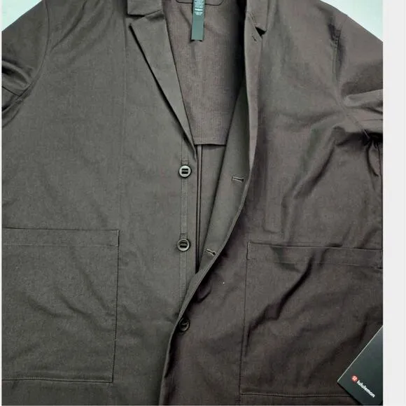 Lululemon Relaxed Fit Twill Mens Blazer XL Three Button Espresso Sports Coat NWT