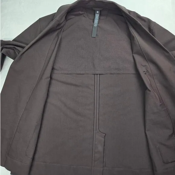 Lululemon Relaxed Fit Twill Mens Blazer XL Three Button Espresso Sports Coat NWT