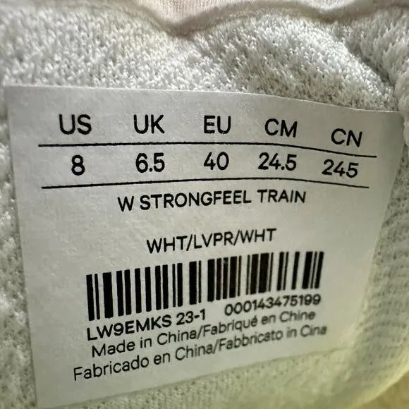 Lululemon Strongfeel Training Shoes White Women 8