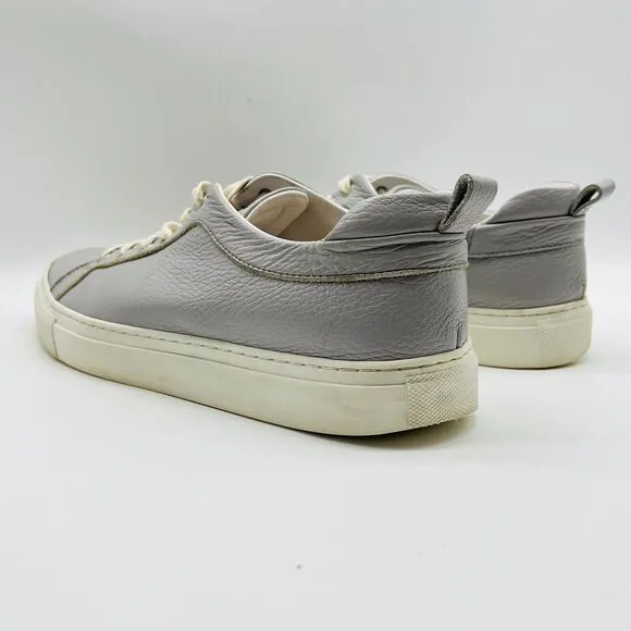 M. Gemi Shoes Mens 9 EU 42 Gray Leather Sneakers r Lucente Low Top Casual Shoes