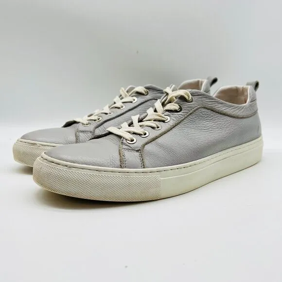M. Gemi Shoes Mens 9 EU 42 Gray Leather Sneakers r Lucente Low Top Casual Shoes
