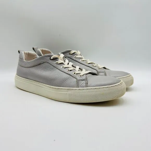 M. Gemi Shoes Mens 9 EU 42 Gray Leather Sneakers r Lucente Low Top Casual Shoes