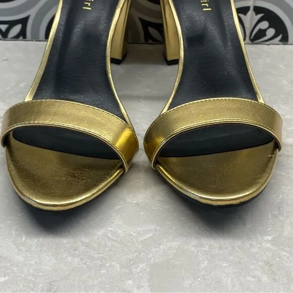 Madden Girl Women's Beella Heeled Sandal Gold 10 NEW