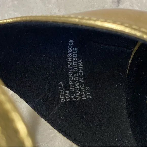 Madden Girl Women's Beella Heeled Sandal Gold 10 NEW