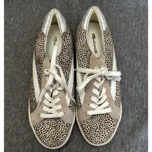 Madewell Sidewalk Low Top Sneakers Spot Dot Calf Hair Shoes Womens Size 9M