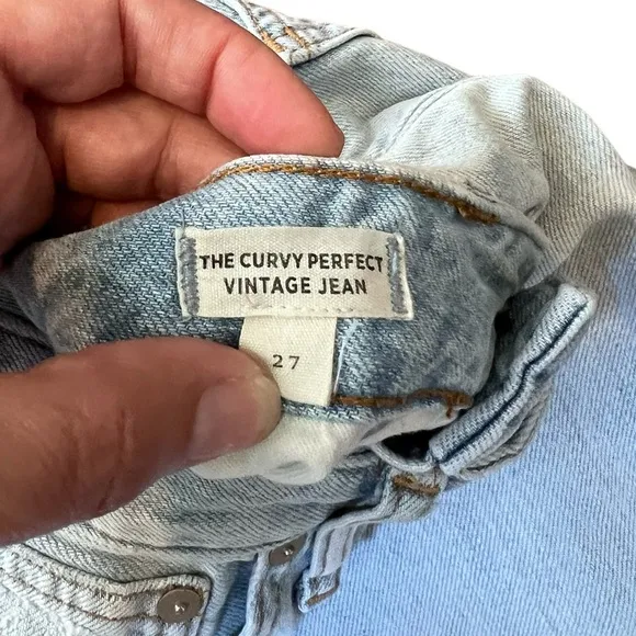 Madewell The Curvy Perfect Vintage Jean Light Denim Size 27