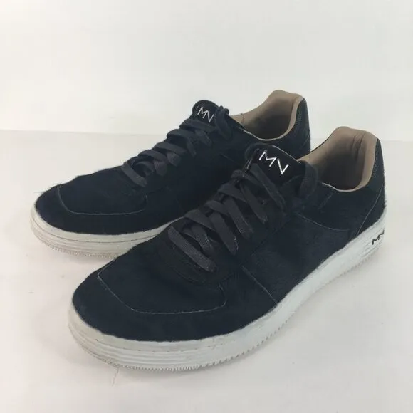 Mark Nason Black Leather Low Top Lace Up Sneakers Size 9.5